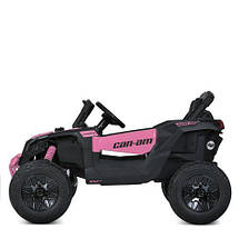 Електромобіль Джип Баггі дитячий (4 мотори по 200W, акумулятор. 24V7AH, пульт 2,4G) Bambi M 5099EBLR-8(24V) Рожевий, фото 4