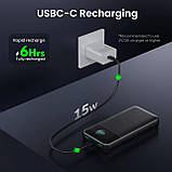 Повербанк 40800 мАг з швидкою зарядкою USB-C PD 15 Вт, портативний зовнішній акумулятор з РК-дисплеєм, 3 виходи, 2 входи, фото 5