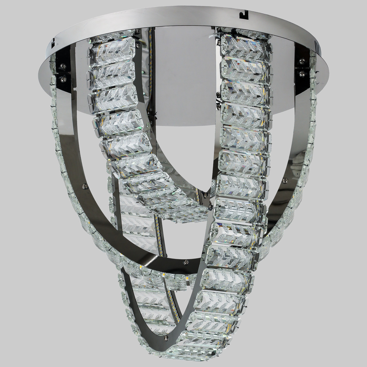 Люстра срібна/хром "CRYSTAL" арт-деко (90-L1049 (400)