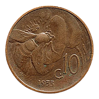Італія 10 чентезимо, 1933