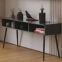 Тумба под телевизор Кентуки Ferrum-decor 45x139x38 Черный металл ДСП Сосна Кембра 16 мм (FRD-106728)