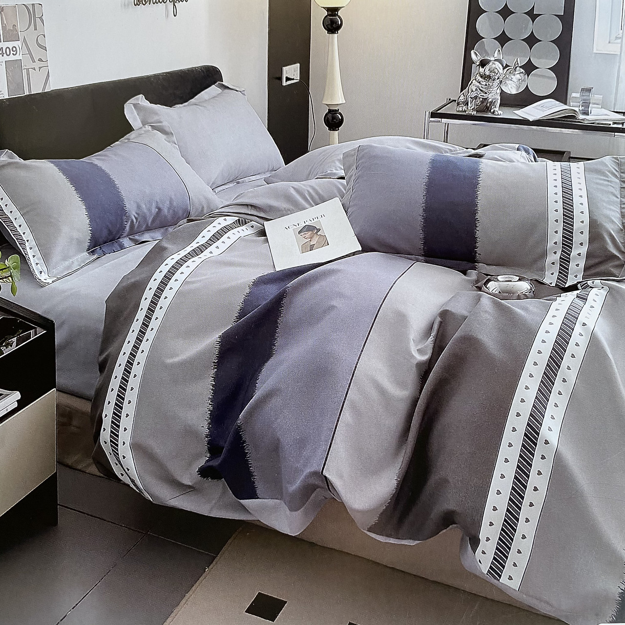 Полуторна (півтораспальна)150х220 підодіяльник, фланелева постільна білизна, простирадло з резинкою по колу, фото 1