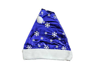 Шапка Діда морозу зі сніжинками . Шапка новорічна 12 штук