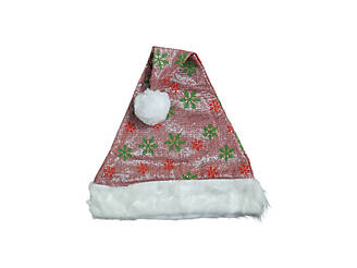 Шапка Санта Клаус з хутром. Шапка новорічна 12 штук