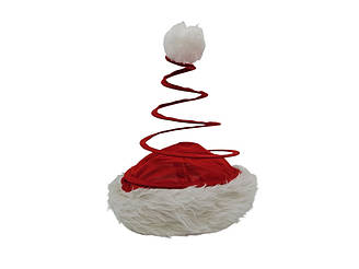 Шапка Санта Клаус пружинка. Шапка новорічна 12 штук