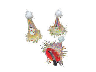 Заколка колпак новорічний. Заколки сяючі новорічні 12 штук