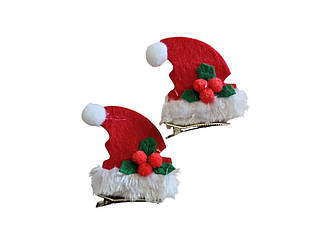 Заколка колпак новорічний. Заколки новорічні 12 штук