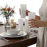 Набір склянок білих 2 шт 400 мл White Sakura високі матові, фото 5