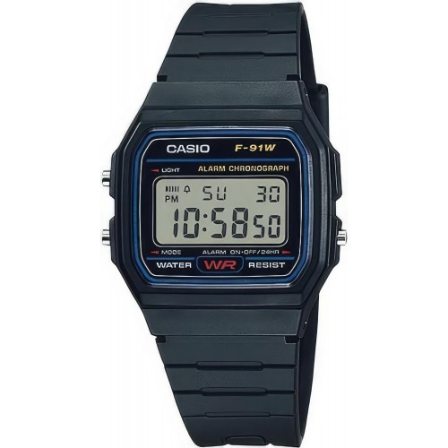 Чоловічі годинники Casio F-91W-1D, фото 1