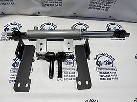 Гідроциліндр двосторонній МТЗ 63.40.215.870 (кришка різьбова, з кронштейнами 8 мм + наконечники)