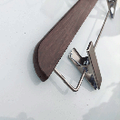 Плічки вішалки  з прищіпками 35 см коричневі тремпеля для штанів і спідниць  уп.5 шт, фото 2