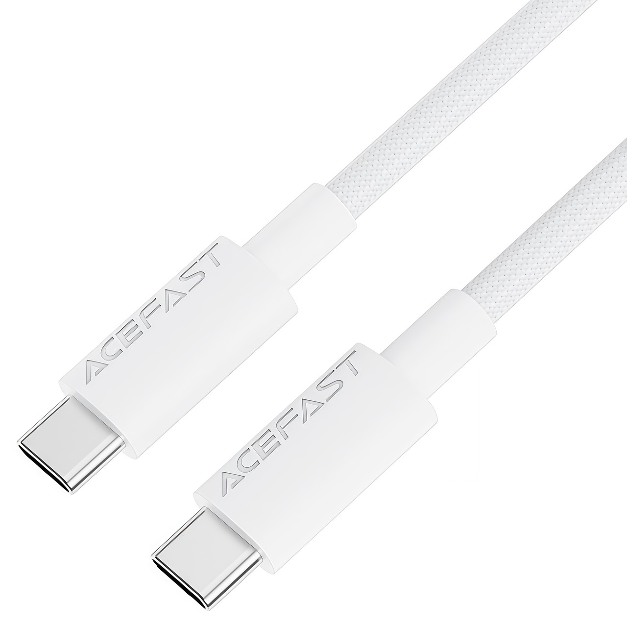 Кабель Type-C на Type-C ACEFAST C18-03 Braid Charging Data Cable (1.2m, 60W, 3A). White, фото 1