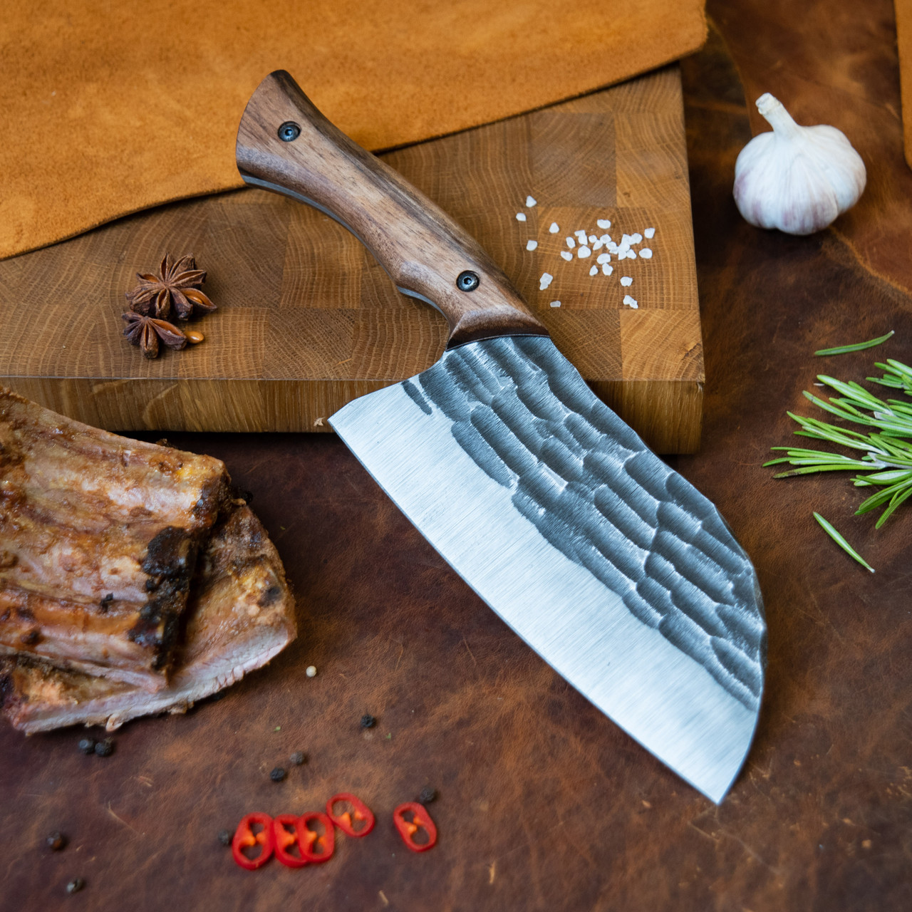 Кухонна сокира "Серб" бите каміння зі звичайною ручкою, фото 1