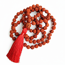 Чотки з Рудракші з вузлами 108 намистин d 8мм, фото 4