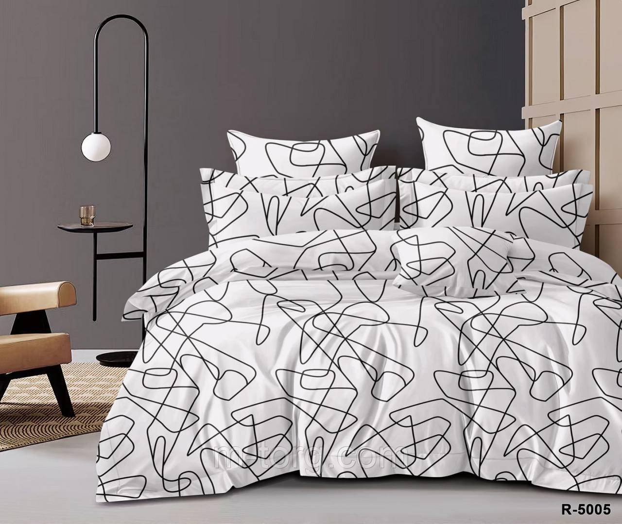 Комплект постільної білизни полуторний 150/210 см, нав-кі 70/70, тканина сатин