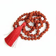 Чотки з Рудракші з вузлами 108 намистин d 8мм, фото 5