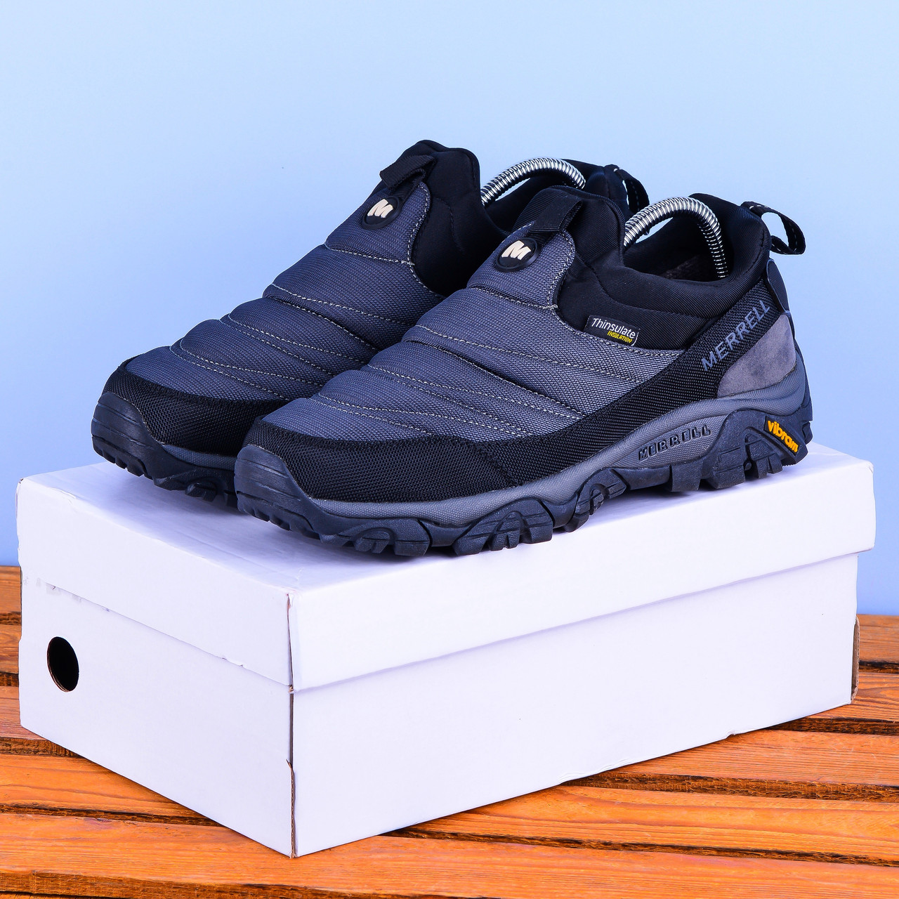 Термо Зимові Кросівки Черевики Merrell чорні з сірим, фото 1