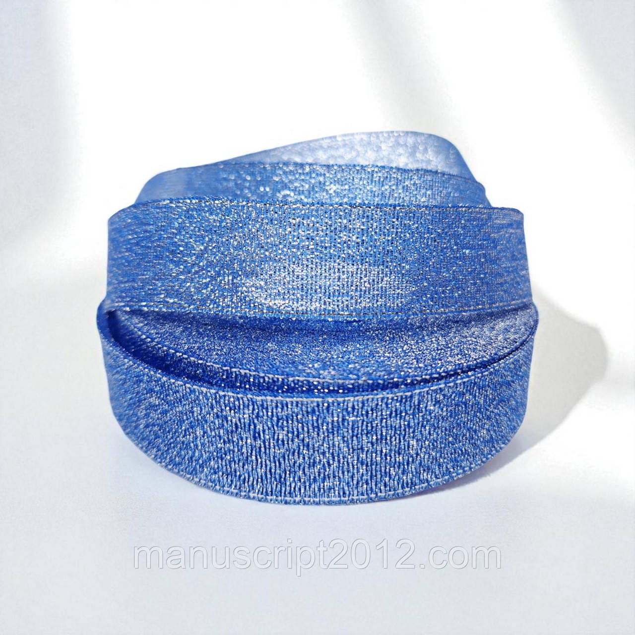 Стрічка з парчі 2см. (22,9 м) синя