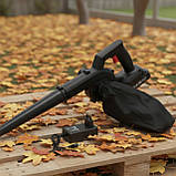 Повітродувка з пилососом садова вуличний 2 в 1 для збирання листя в мішки аккумудяторна на 48 В ручна бездротова, фото 3