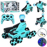 Танк 112438 радиок.2.4G,акумулятор,трюк.,стріляє водян.кулями,пара/дим,колеса-ролики,USB,муз.,світло,кор.