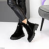 Круті чорні замшеві зимові черевики натуральна замша, фото 7