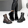 Круті чорні замшеві зимові черевики натуральна замша, фото 10