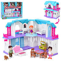 Будиночок 16900 2 поверхи, меблі, фігурки 3 шт., муз., світло, бат., кор., 51-40-11, 5см.