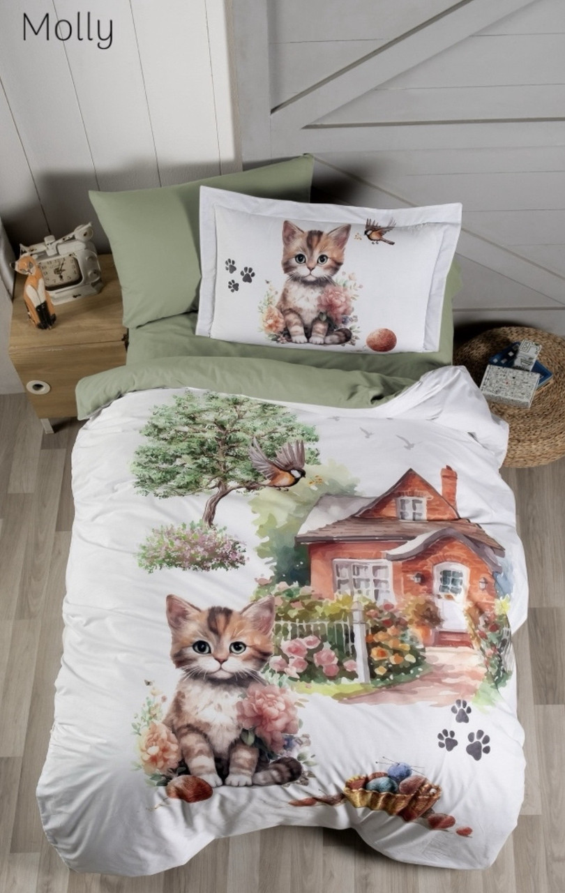 Постільна білизна Frist choice сатинова полуторний розмір 3D Molly, фото 1