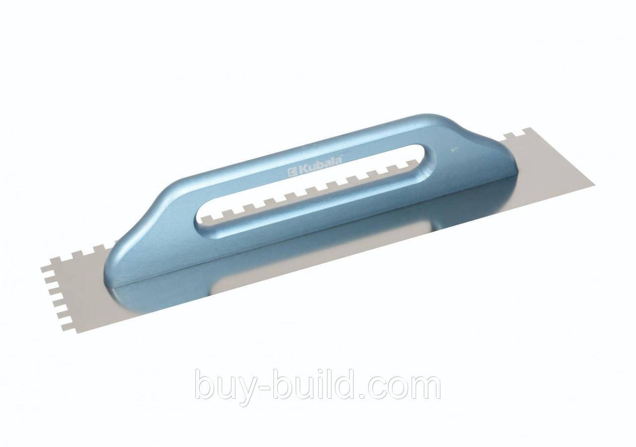 Kubala 0409 Терка нерж. 130х480мм зуб 6*6 з дер ручкою, фото 1