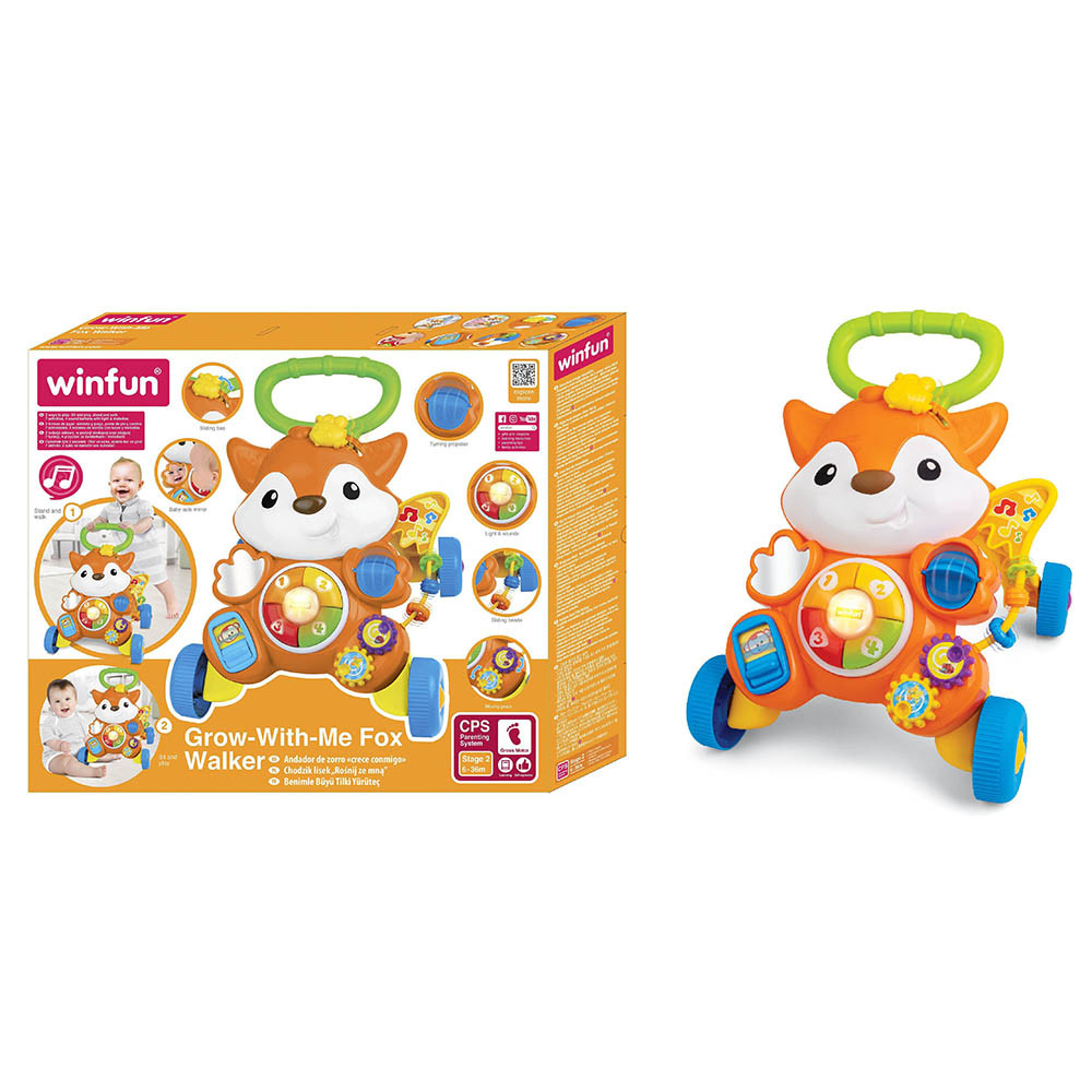 Каталка-ходунки 0878-NL шестерні, дзеркало, рухомі деталі, муз., світло, бат., кор., 47-40-10 см., фото 1