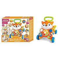 Каталка-ходунки 0878-NL шестерні, дзеркало, рухомі деталі, муз., світло, бат., кор., 47-40-10 см.