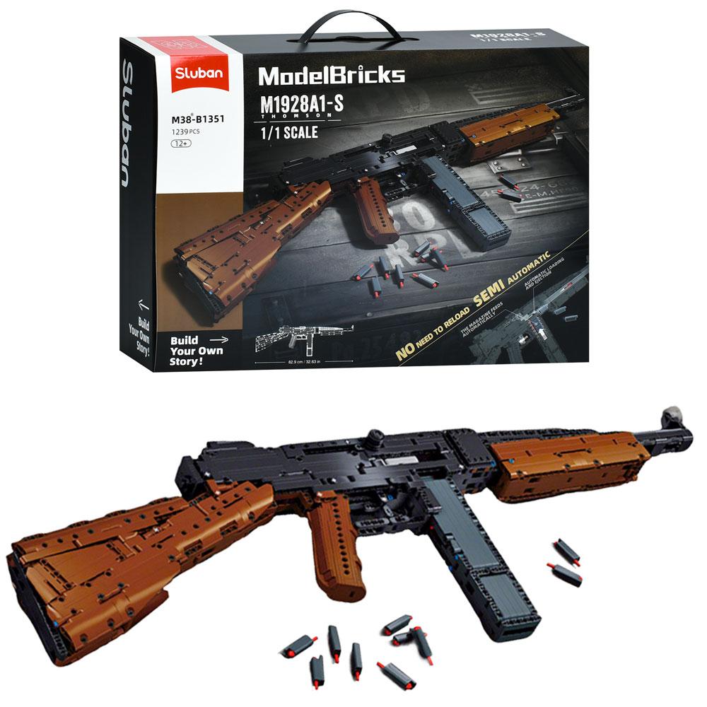 Конструктор SLUBAN M38-B1351 зброя, автомат, 1:1, 1239 дит., Кор., 45-33-12,5 см., фото 1