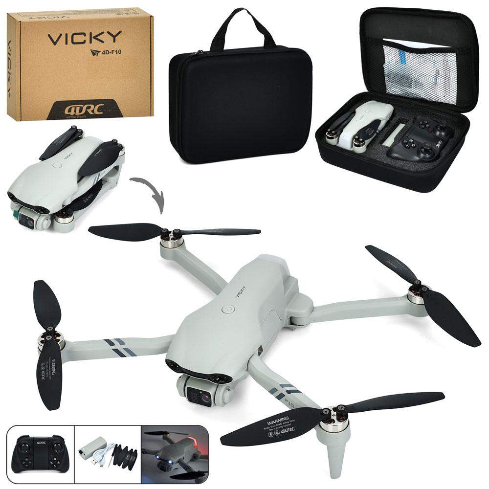 Квадрокоптер 4D-F10 радіок. 2.4G, акум, 30см, камера, світла, WI-FI, зх. лопаті, складний,USBзар.,чохол, фото 1