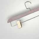 Плічки вішалки з прищіпками 35 см світло-коричневі тремпеля для штанів і спідниць уп.5 шт, фото 2