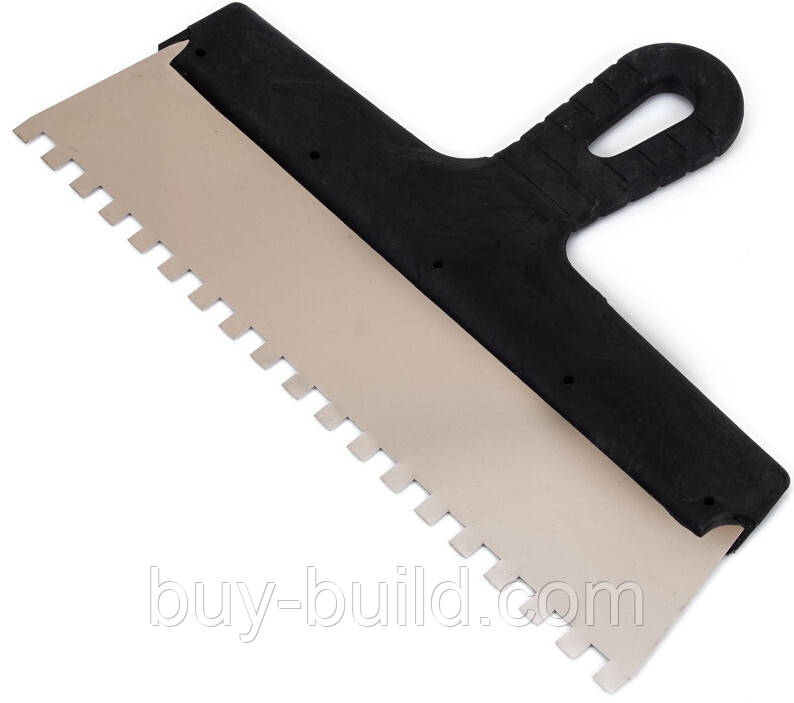 Шпатель чорн.300 (Польща) зуб 6х6 (35 шт/ящ), фото 1