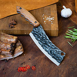 Кухонна сокира "Півмісяць" з фактурою битого каміння