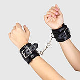 Чорні наручники для бондажу Secret Play Black Bondage Handcuffs ✨, фото 3