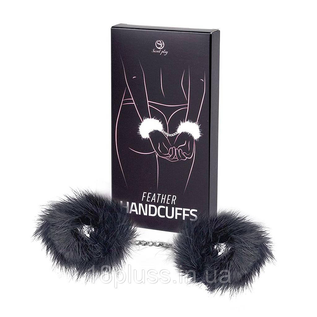 Наручники з чорним пір'ям Secret Play Feather Handcuffs Black, фото 1