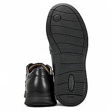 Туфлі чоловічі Bumer (Україна) шкіряні чорні весняні демі сезон із шнурівкою 150ч, фото 3