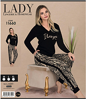 Жіноча піжама віскоза штани та кофта 44-50р TM LADY LINGERIE Туреччина