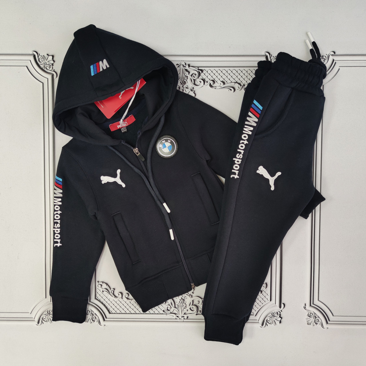 Дитячий теплий спортивний костюм на флісі bmw