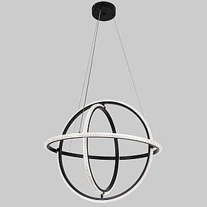 Люстра чорна "CRYSTAL" арт-деко (99-L8703D-3 (600) BK), фото 1