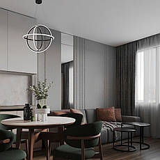 Люстра чорна "CRYSTAL" арт-деко (99-L8703D-3 (600) BK), фото 3