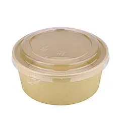 Салатник крафт 1000 мл (50 шт/уп) з кришкою