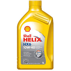 Shell Helix HX6 10W-40, 1л – Напівсинтетична моторна олива для бензинових і дизельних двигунів (2000–2025)