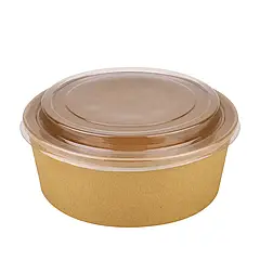 Салатник крафт 1300 мл (50 шт/уп) з кришкою