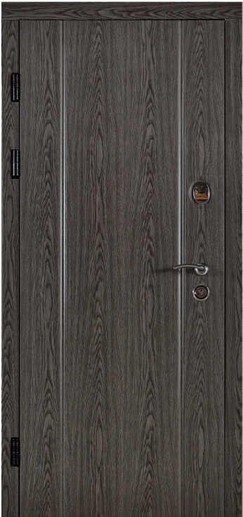 Двері вхідні Наші Двері РУБІЖ ПВХ Б-85 Дуб англійський 960х2040 мм