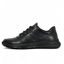 Чоловічі осінні кросівки Clubshoes чорні шкіряні зі шнурівкою осінь/весна демі 215H, фото 2