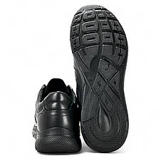 Чоловічі осінні кросівки Clubshoes чорні шкіряні зі шнурівкою осінь/весна демі 215H, фото 3