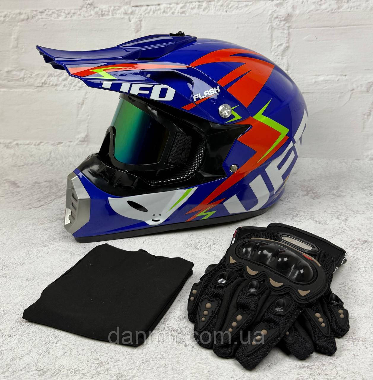 Мотошолом Ендуро H917S для мотокросу або квадроцикла + КОМПЛЕКТ у Подарунок (Окуляри, Рукавички, Балаклава), фото 1